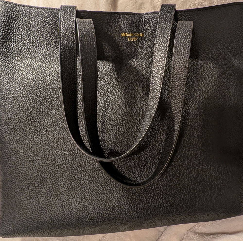 🆕 Dressupyourpurse DUYP Melodie Black Leather Tote